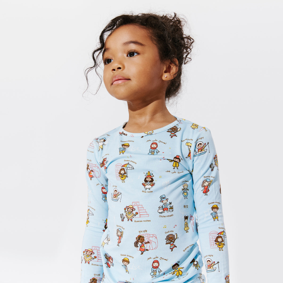 Goodnight World Kids' Bamboo Set, Eczema Safe Pajama