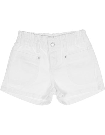 Girls' White Denim Shorts